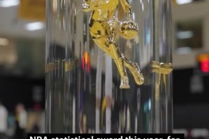 本赛季三分命中率领跑全联盟！肯纳德训练中领取奖杯